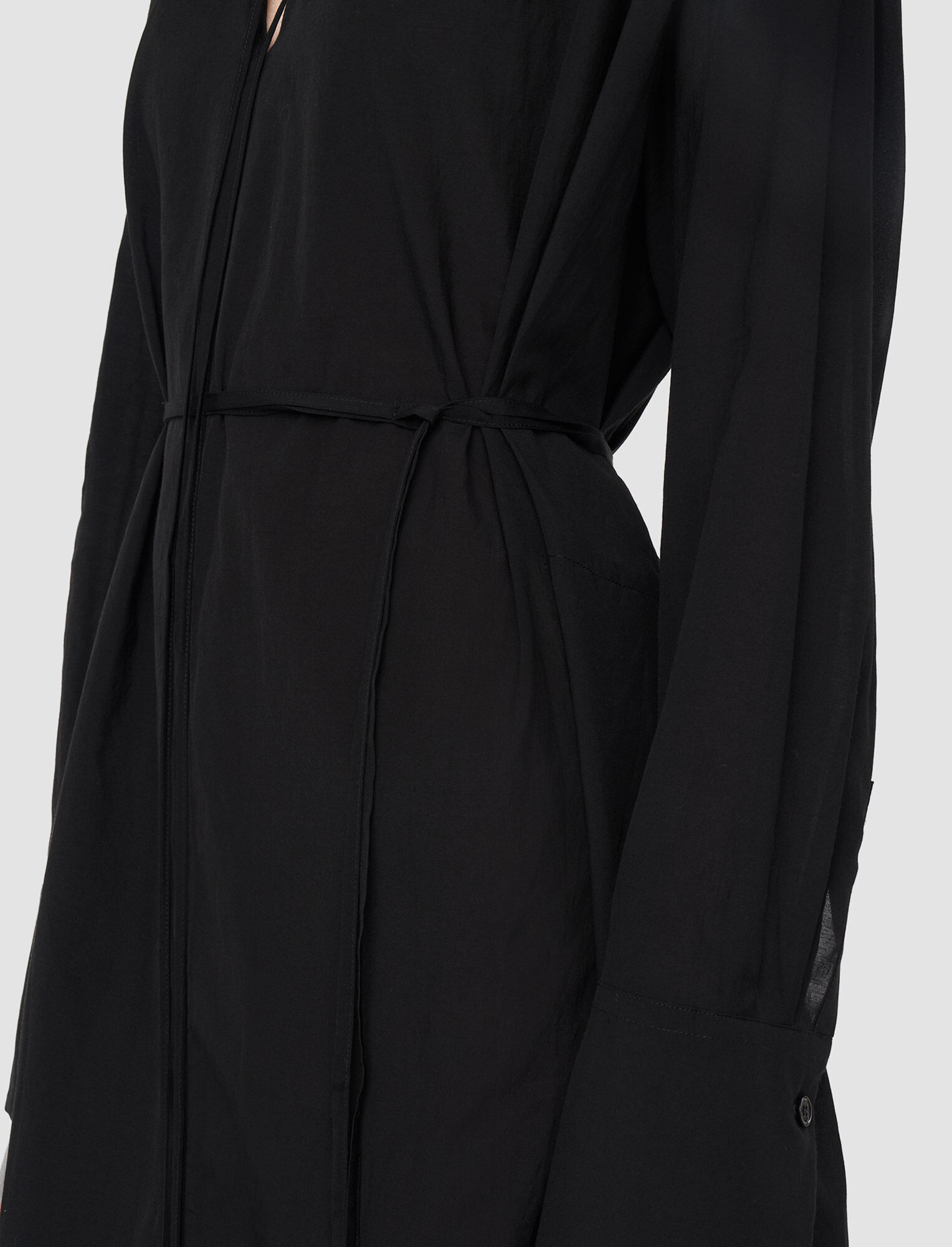 Joseph, Airy Cotton Viscose Dartmouth Dress, in Black